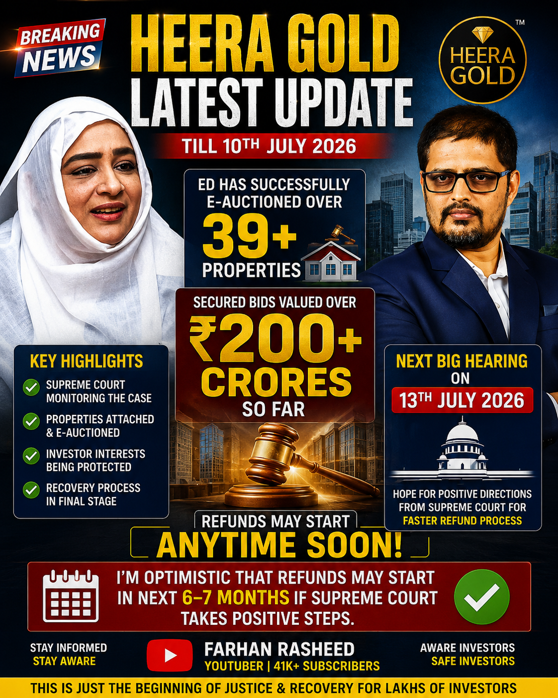 Heera Gold Latest News: Major Recovery Progress Brings New Hope for Investors (2018 – 10 July 2026)